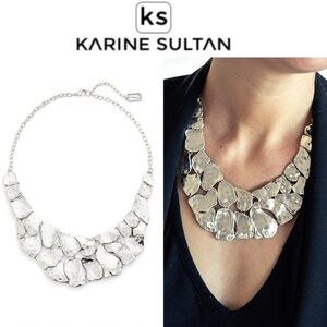 KARINE SULTAN Alice Statement Necklace in Silver 98$